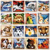 Knüpfset - Delfin & Kaninchen Knüpfmatte